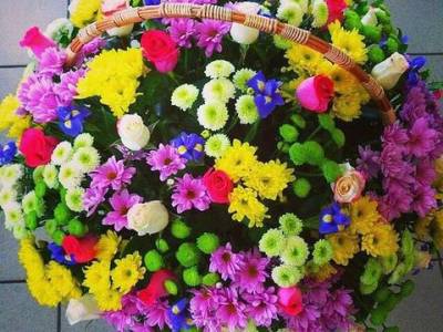 Букет "Яркая хризантема"