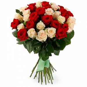 Букет из 51 микс роз 80 см