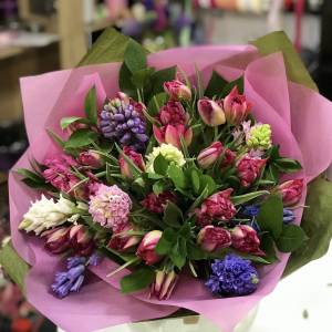 Букет с гиацинтом "Трепетная любовь"