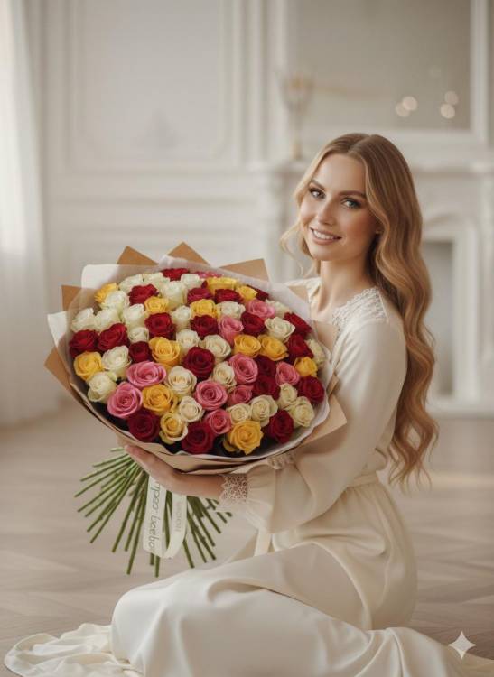 101 роза микс