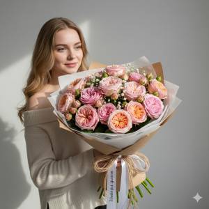 Букет "Нежность Дэвида Остина"