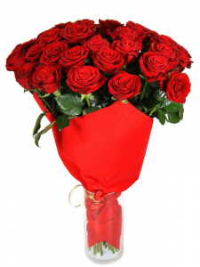 Букет из 31 красных роз 70 см
