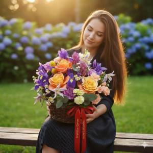 Букет с гиацинтами "Позитив"