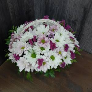 Корзина из кустовой хризантемы