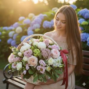 Букет с гиацинтами "Счастье"