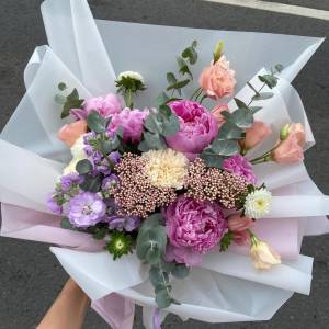 Букет с астрами "Французский поцелуй"